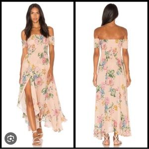 AUGUSTE x REVOLVE Boheme Goddess Maxi Dress ~ Blush Floral Print US 2